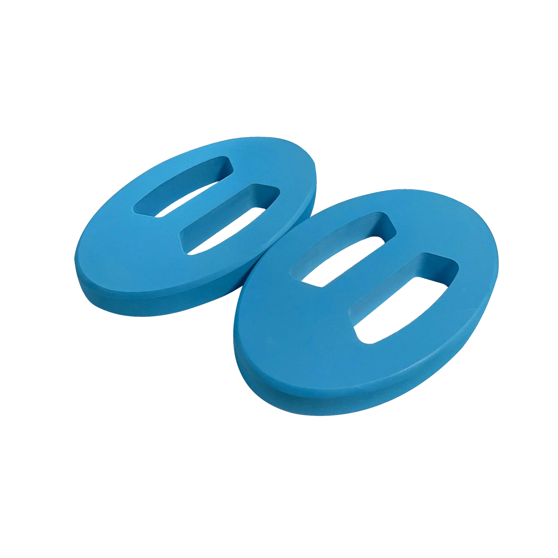 Paire de disques aquatiques type rameur pour renforcer le haut du corps.