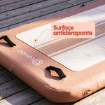 Superfície antiderrapante da Aquaboard para estabilidade e segurança